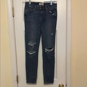 PAIGE Verdugo Ankle Skinny Distressed Jeans